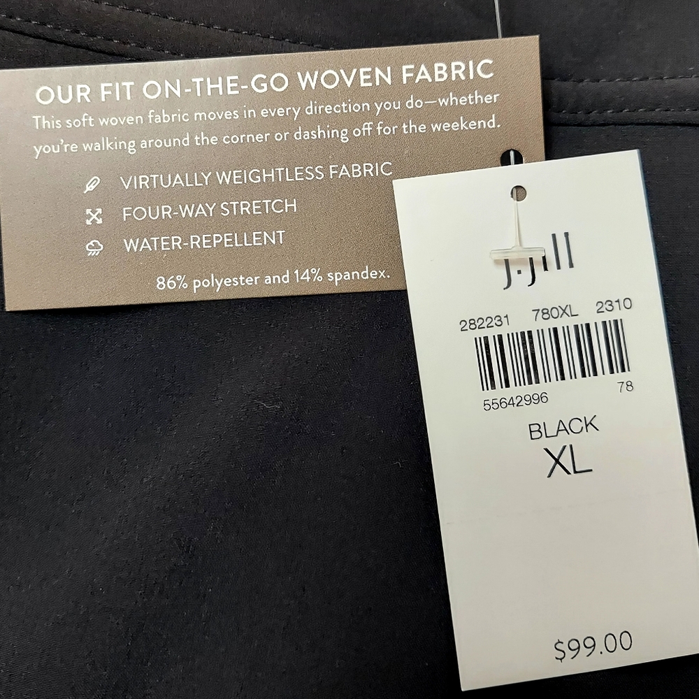NWT J.Jill Fit On The Go Pants Black Size XL - Picture 2 of 6